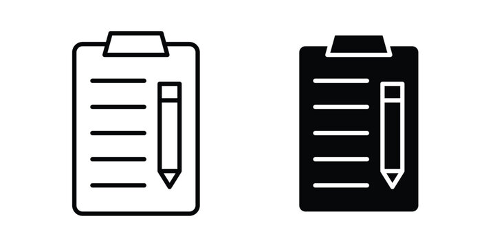 Declarations icon vector logo. icons in solid, editable strokes.