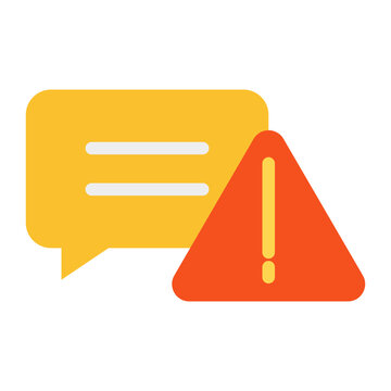 Error Message Vector Flat Icon Design