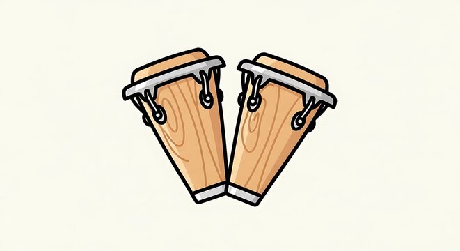 Two wooden djembe drums.