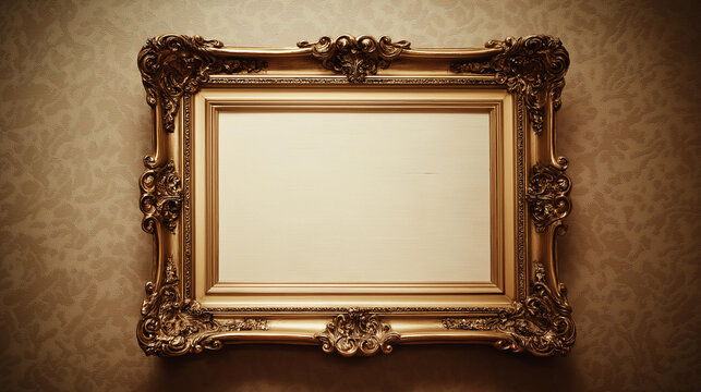 Ornate gold frame for a missing peace agreement document displayed empty on a wall with a solemn diplomatic mood