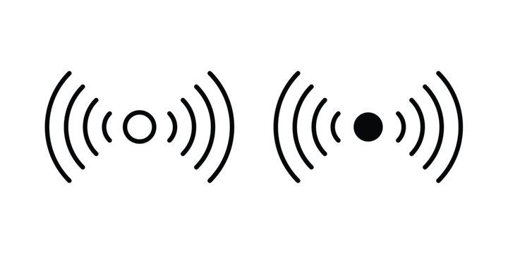Sensor icon vector logo. icons in solid, editable strokes.