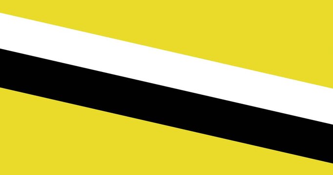 Digital animation of yellow and white stripes with copy space on black background