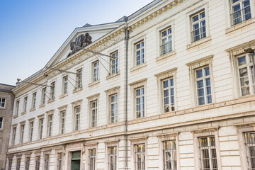 Fototapeta premium Historic white government building in the old town of Aachen, Germany
