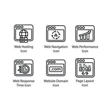 Web Hosting, Navigation, Web Performance, Web Response Time, Website Domain, Page Layout, icon