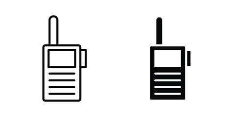 Two way radio icon vector logo. icons in solid, editable strokes. © Hestia