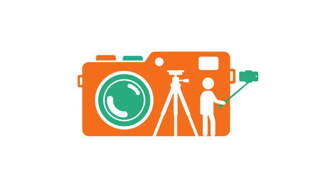 Camera with tripod and photographer.