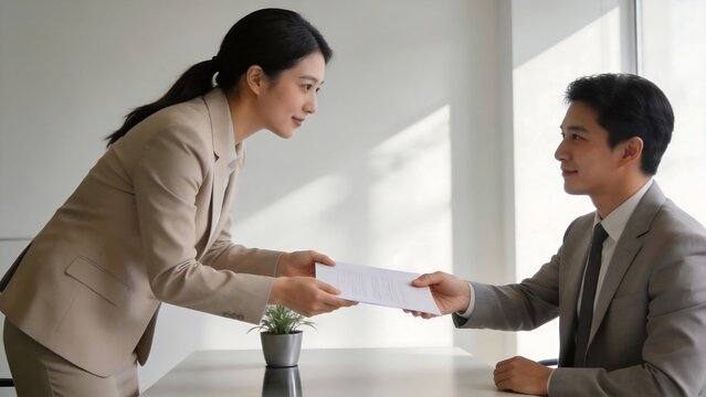 Business professional exchange document