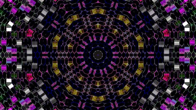 Modern graphic background with circular patterns and dynamic digital elements.