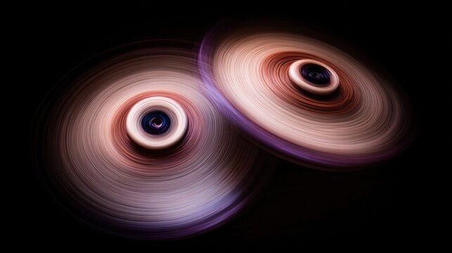 castanets. Motion blur art of two castanets, creating overlapping circular trails. event programs, museum guides, designed for cultural heritage projects and event programs.