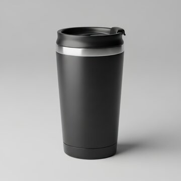 Stylish Black Travel Mug.