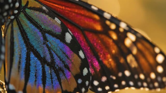 Detailed Colorful Butterfly Wing