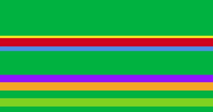 Digital animation of rainbow pattern design against black background