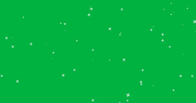 Digital animation of multiple snowflakes icons floating against black background