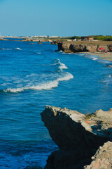 Obraz premium Waves on the beach at San Foca, Salento, Italy