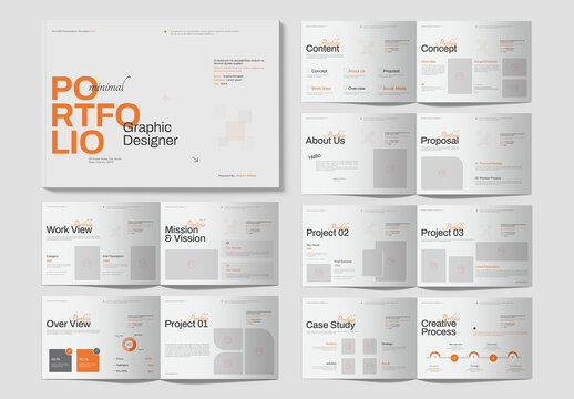 Minimal Graphic Design Portfolio Layout Template