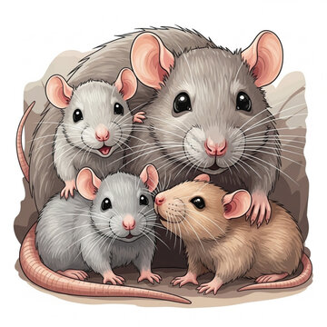 rat and baby