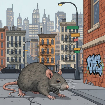 mouse in the street