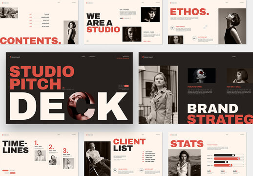 Pitch Deck Presentation Template Design Layout