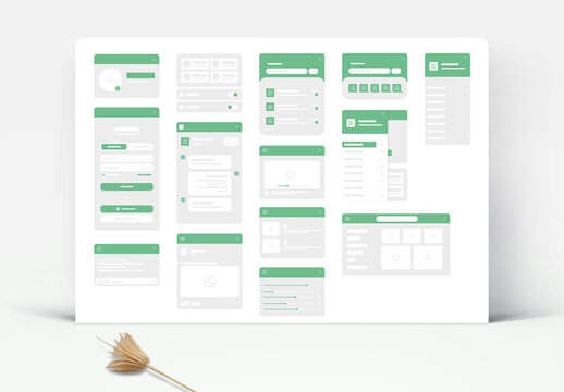 Mobile App UI Wireframe Kit for Modern UX Design