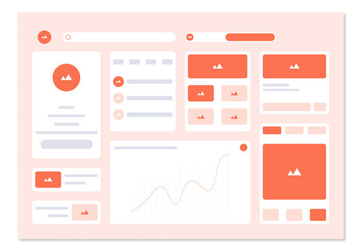 Creative Web Dashboard UI Wireframe Design