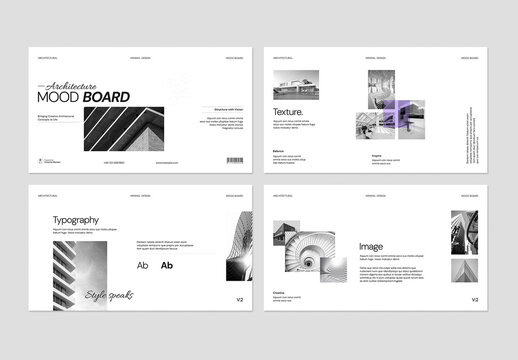 Minimal Architecture Mood Board Template