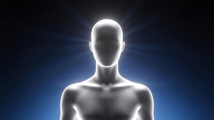 Fototapeta premium Abstract human figure with glowing aura