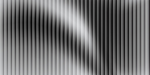 Fototapeta premium Silver reeded glass 3D background. Glassmorphism colorful transparent ribbed glass, vertical stripes texture.