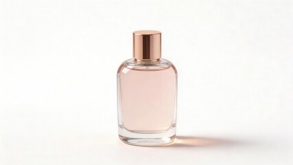 Naklejka premium Elegant Perfume Essence: A minimalist presentation of a refined perfume bottle, embodying sophistication and allure. It's a testament to timeless elegance and fragrance.