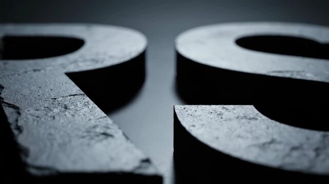 Metallic Letters R and S