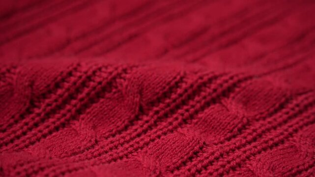 Moving over a textured red knitted top