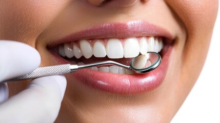 Naklejka premium Dental examination closeup