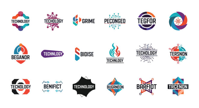 Modern Technology Logos Collection: Innovation, Digital, Corporate Identity