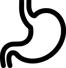 Fototapeta premium Stomach icon suitable symbol simple stock illustration – Black Vector Illustration