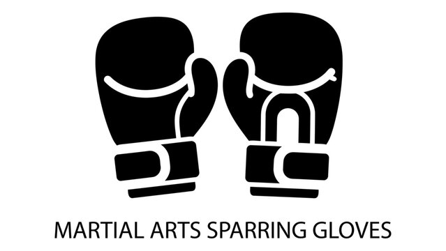 Martial arts sparring gloves icon