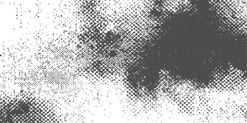 Grunge black and white world map illustration featuring a halftone dot pattern and pixelated global design elements for a textured travel and business wallpaper © Maksuda Akter Mukta