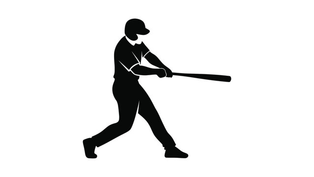 Baseball player swinging a bat.