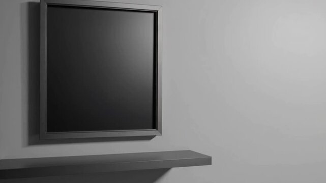 white wall with empty frame