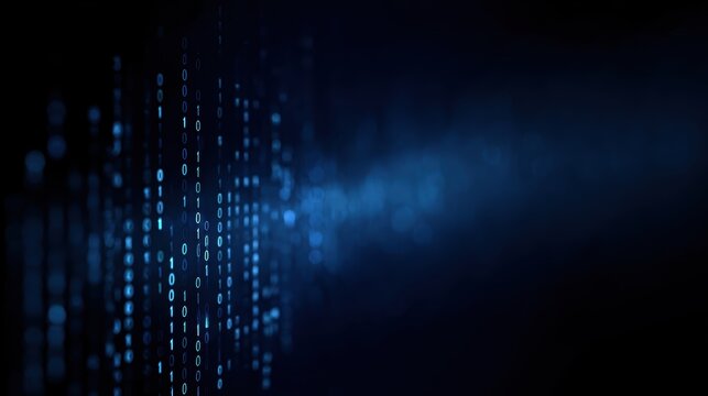 Binary code background big data technology digital information concept