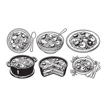 Jambalaya lineart Vector. Jambalaya  Vector bundle. Jambalaya vector, illustration, lineart, clipart 