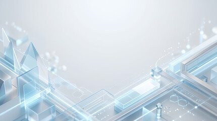 Fototapeta premium Abstract futuristic technology background for PPT presentation with copy space 