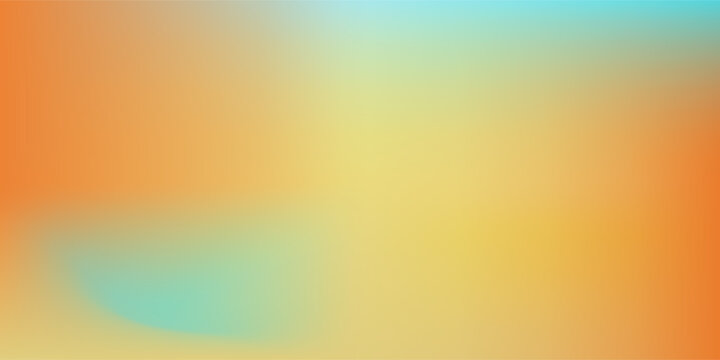 Abstract colorful liquid mesh gradient background. Orange, blue, and cream colored blend. Smooth backdrop vivid color. Modern design template for flyer, poster, website, cover, etc