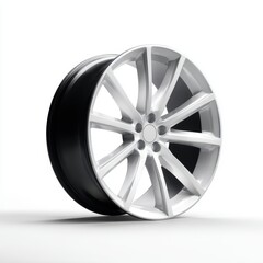 Obraz premium Car wheel rim isolated white background automotive component render