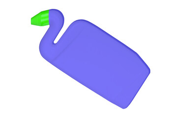A stylized blue penguin with a green head and beak standing upright isolated on transparent background © bdstockfile