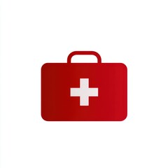 Fototapeta premium First aid kit medical emergency box icon isolated health care symbol