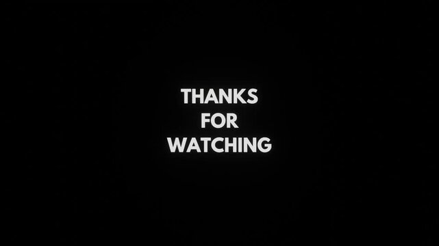 Thanks for watching outro end screen with neon purple vertical lines and bold white text