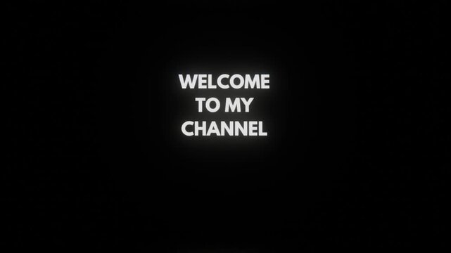 Welcome back to my channel neon intro graphic with clouds and futuristic light rings