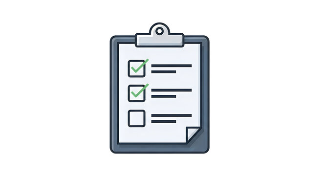 A clipboard with a checklist on it