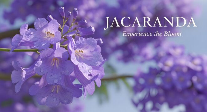 Beautiful jacaranda flowers in full bloom with a scenic background