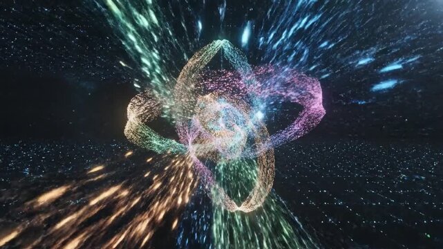 Open Source Code Shared as Glowing Light Fragments