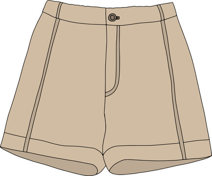 Beige Shorts Illustration